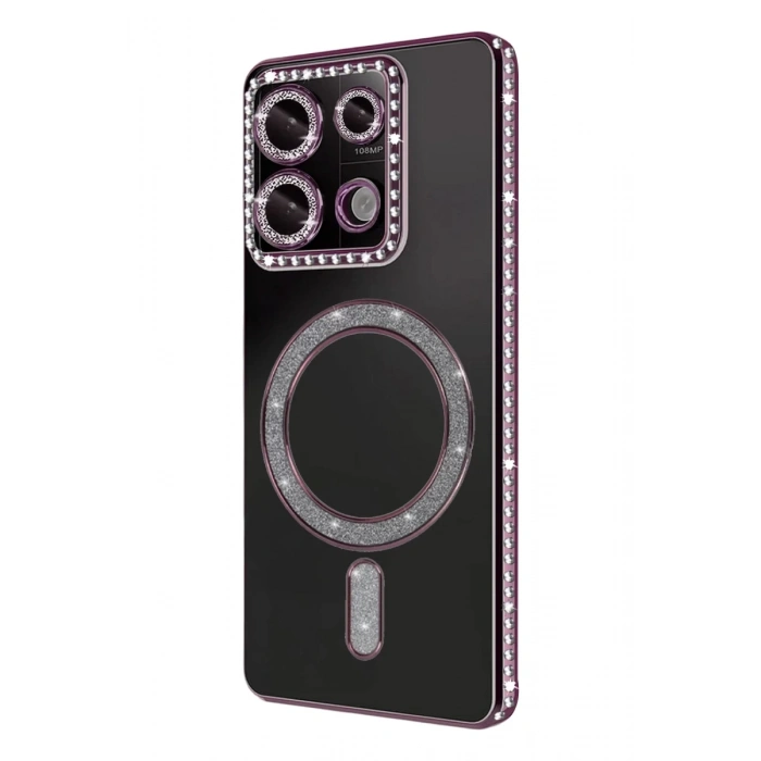 Xiaomi Redmi Note 13 Pro 4G Uyumlu Joke Simli Magneticsafe Kılıf - Pembe
