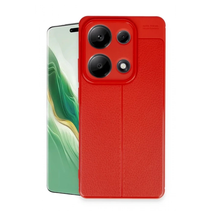 Xiaomi Redmi Note 13 Pro 4G Uyumlu Kılıf Auto Focus Kapak - Kırmızı
