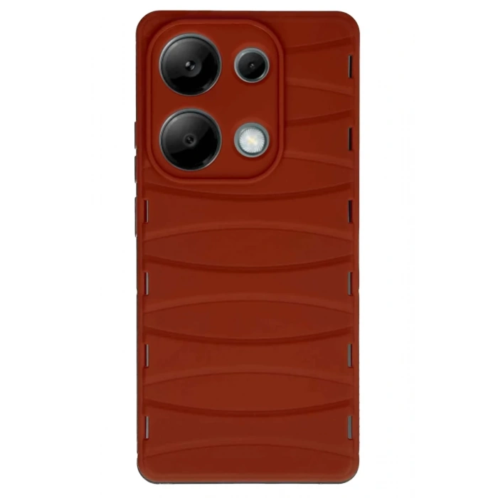 Xiaomi Redmi Note 13 Pro 4G Uyumlu Kılıf Bibercas Silikon Kapak - Kırmızı