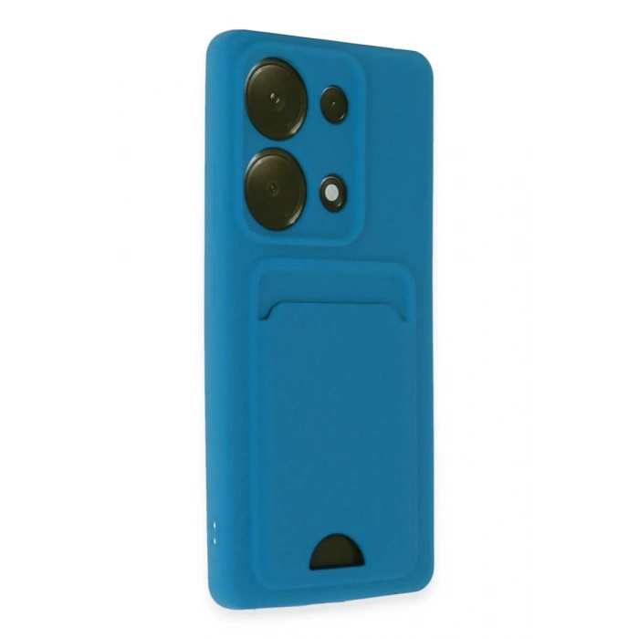 Xiaomi Redmi Note 13 Pro 4G Uyumlu Kılıf Kelvin Kartvizitli Silikon - Mavi