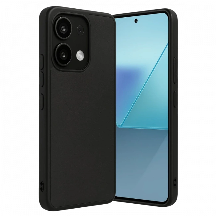 Xiaomi Redmi Note 13 Pro 5G Uyumlu Kılıf Aras Deri Kapak - Siyah