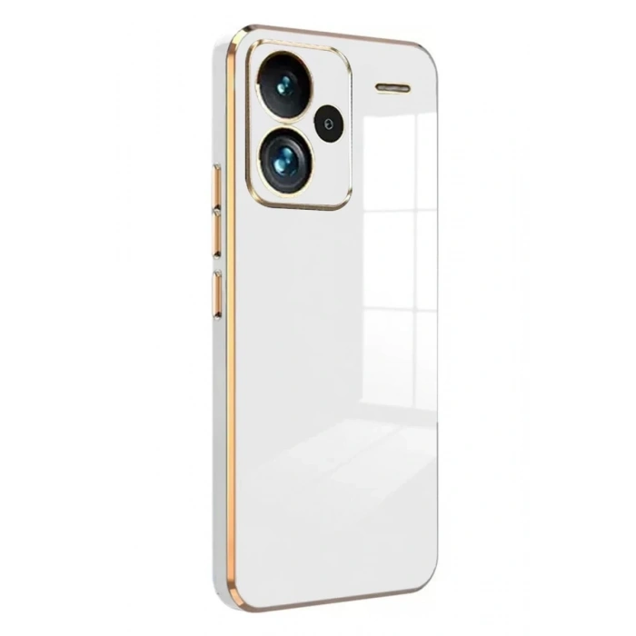 Xiaomi Redmi Note 13 Pro Plus Uyumlu Kılıf Volet Silikon - Beyaz