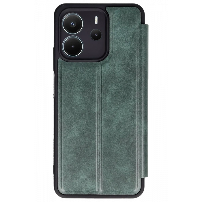 Xiaomi Redmi Note 14 4G Kılıf Flip Cover - Koyu Yeşil