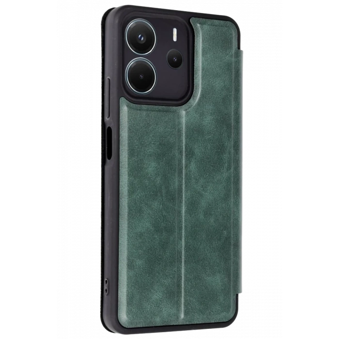 Xiaomi Redmi Note 14 4G Kılıf Flip Cover - Koyu Yeşil