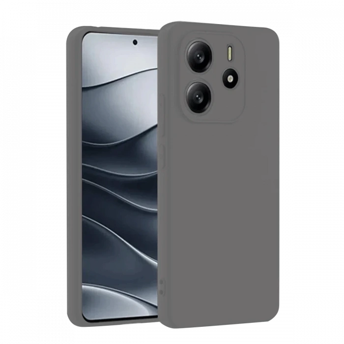 Xiaomi Redmi Note 14 4G Uyumlu Kılıf First Silikon - Gri