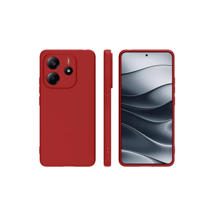 Xiaomi Redmi Note 14 4G Uyumlu Kılıf First Silikon - Kırmızı