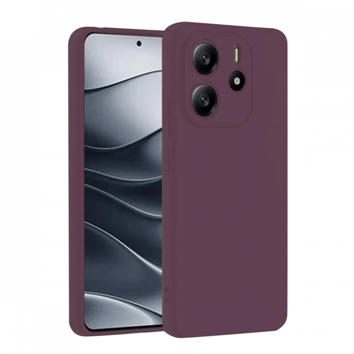Xiaomi Redmi Note 14 4G Uyumlu Kılıf First Silikon - Mürdüm