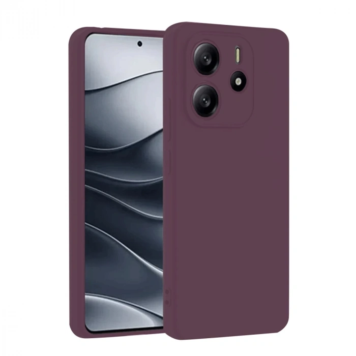Xiaomi Redmi Note 14 4G Uyumlu Kılıf First Silikon - Mürdüm