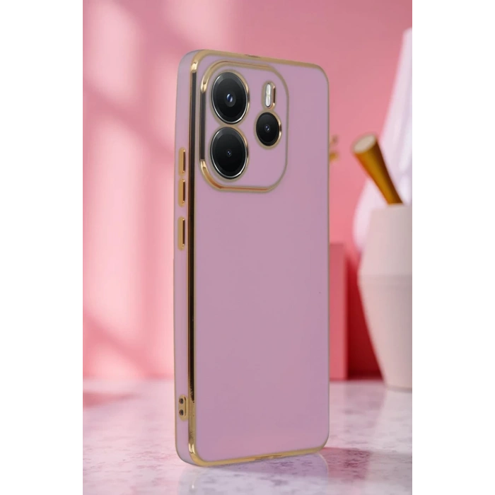 Xiaomi Redmi Note 14 4G Uyumlu Kılıf Volet Silikon - Mor