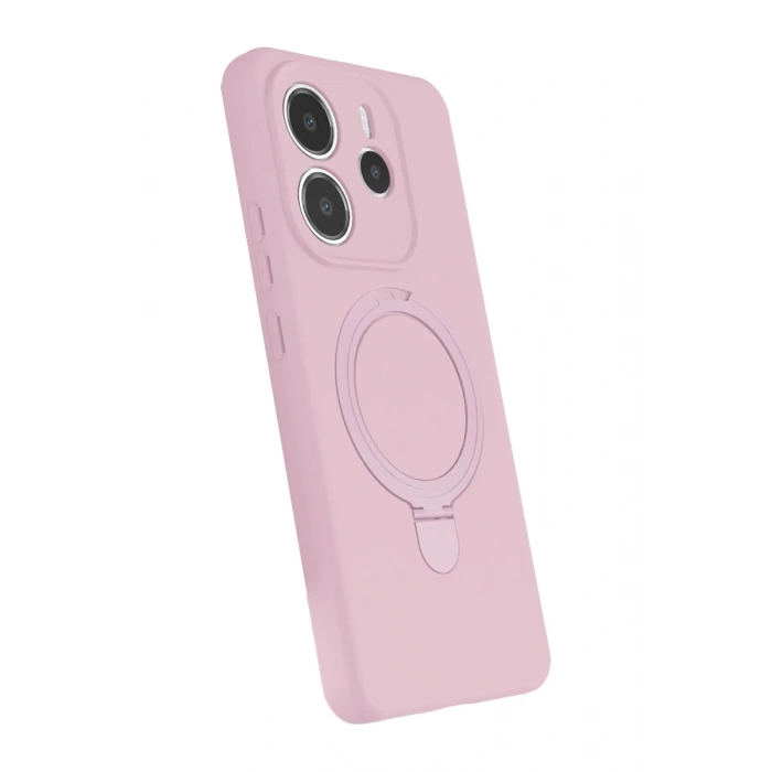 Xiaomi Redmi Note 14 4G Uyumlu Regal Magsafe Standlı Kapak - Açık Pembe