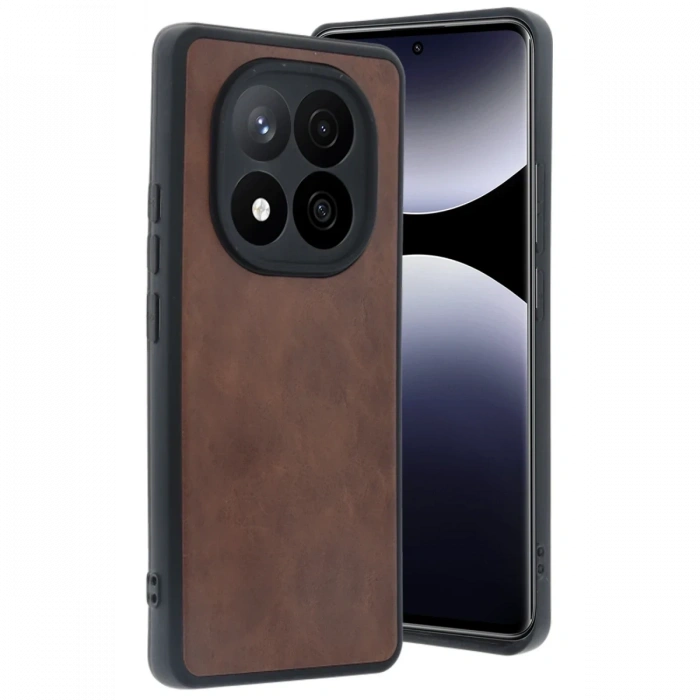 Xiaomi Redmi Note 14 Pro 4G Uyumlu Kılıf Aras Deri Kapak - Taba