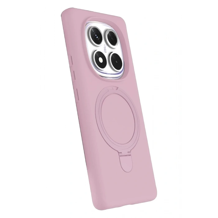 Xiaomi Redmi Note 14 Pro 4G Uyumlu Regal Magsafe Standlı Kapak - Açık Pembe