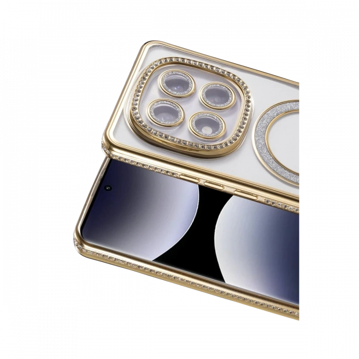 Xiaomi Redmi Note 14 Pro 5G Joke Simli Magneticsafe Kılıf - Gold