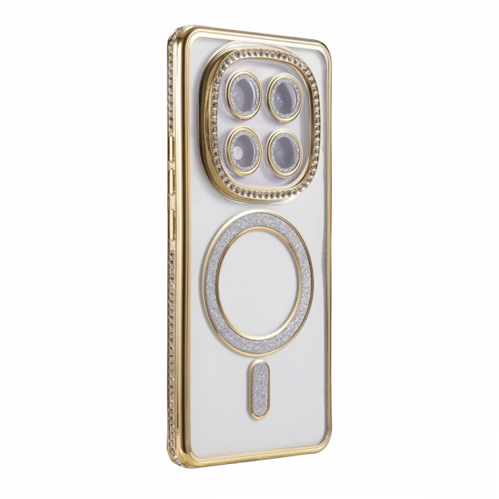 Xiaomi Redmi Note 14 Pro 5G Joke Simli Magneticsafe Kılıf - Gold