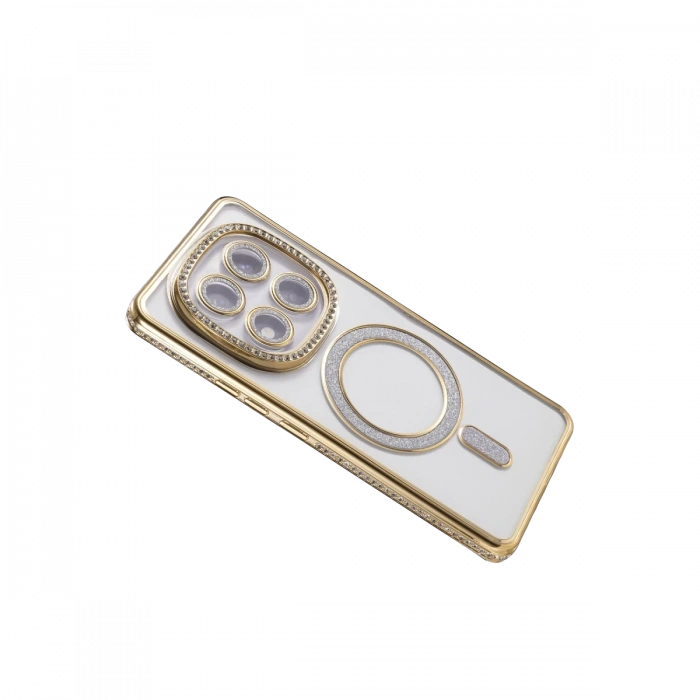 Xiaomi Redmi Note 14 Pro 5G Joke Simli Magneticsafe Kılıf - Gold