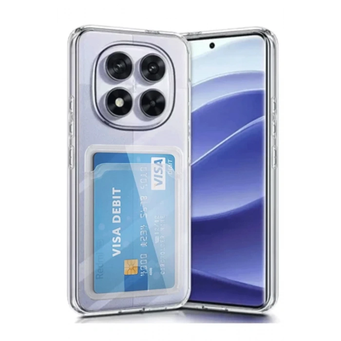 Xiaomi Redmi Note 14 Pro 5G Uyumlu Kılıf Kart Şeffaf Silikon - Şeffaf