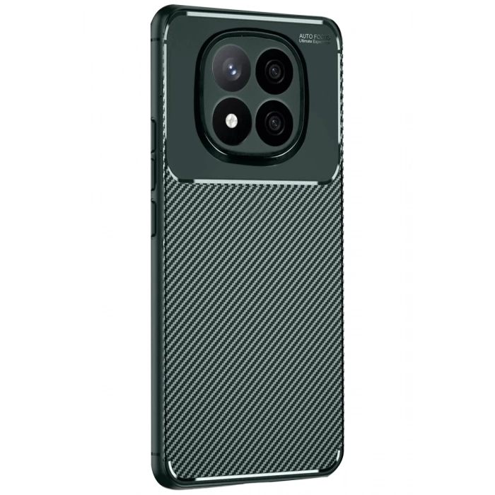 Xiaomi Redmi Note 14 Pro Plus Kılıf Auto Focus Karbon Kapak - Koyu Yeşil