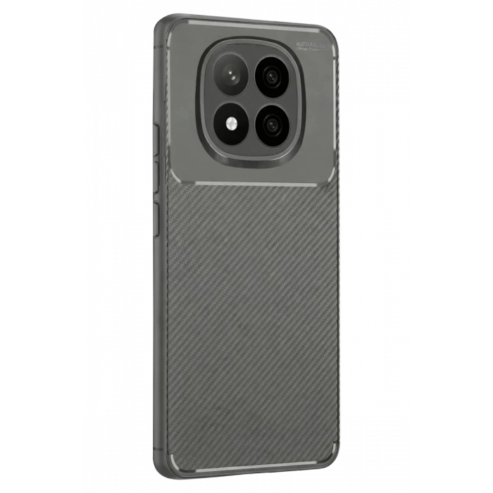 Xiaomi Redmi Note 14 Pro Plus Uyumlu Kılıf Auto Focus Karbon Kapak - Gri
