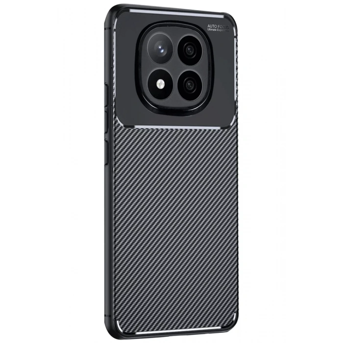 Xiaomi Redmi Note 14 Pro Plus Uyumlu Kılıf Auto Focus Karbon Kapak - Siyah