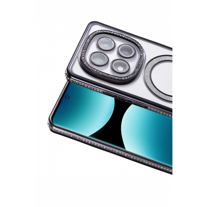 Xiaomi Redmi Note 15 4G Uyumlu Joke Simli Magneticsafe Kılıf - Siyah
