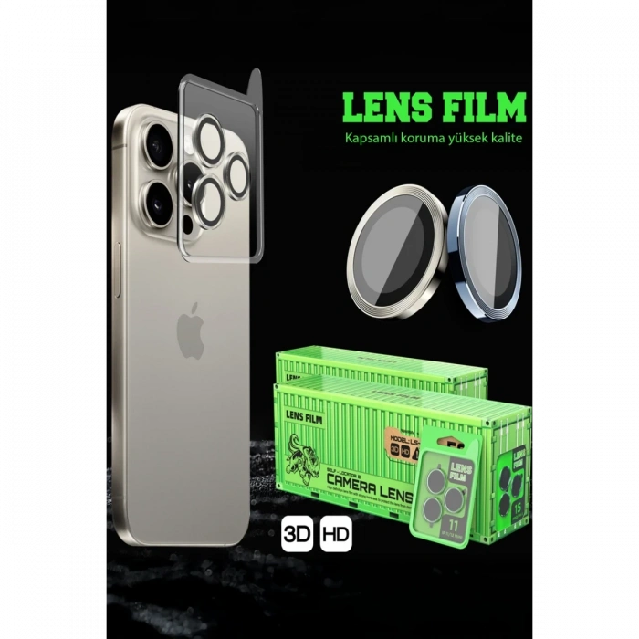 Xiaomi Redmi Note 15 Pro 4G Raze Metal Kamera Lens - Gümüş