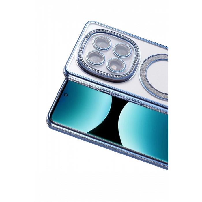 Xiaomi Redmi Note 15 Pro 5G Joke Simli Magneticsafe Kılıf - Mavi