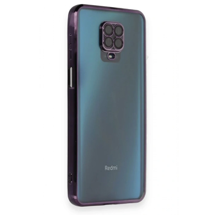 Xiaomi Redmi Note 9 Pro Uyumlu Kılıf Lensli Silikon - Mor