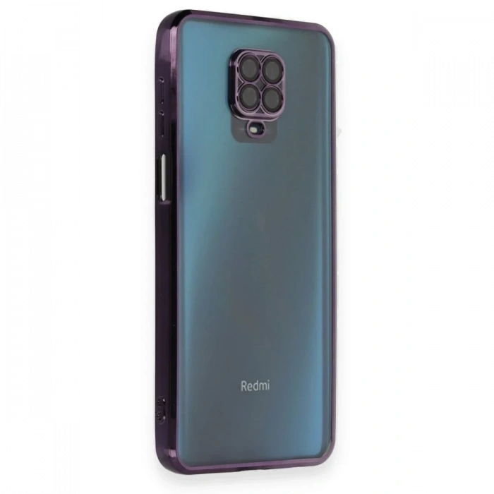 Xiaomi Redmi Note 9 Pro Uyumlu Kılıf Lensli Silikon - Mor