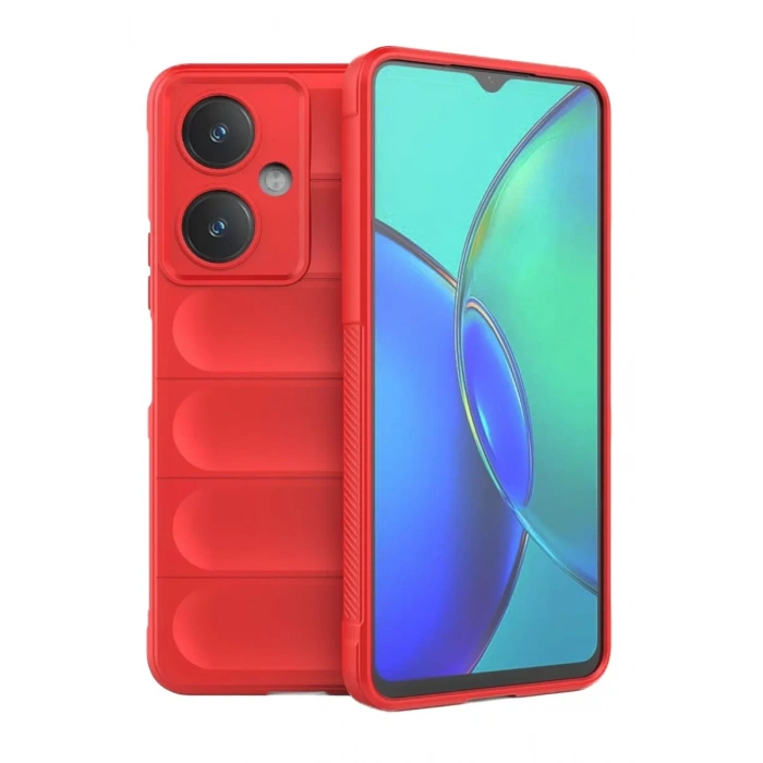 Vivo Y27 Kılıf Optimum Silikon - Kırmızı