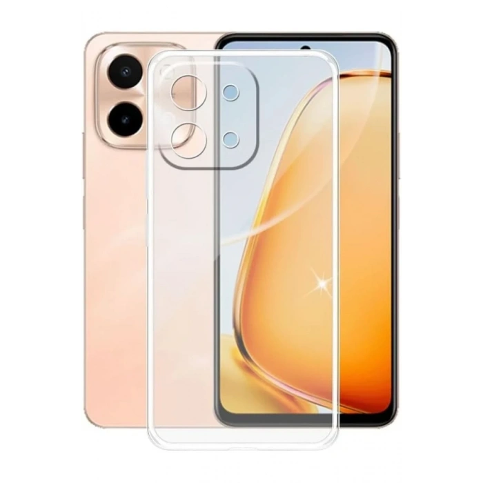 Vivo Y28 Kılıf Lüx Şeffaf Silikon