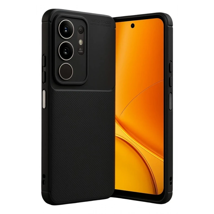 Vivo Y29 4G Auto Focus Karbon Kapak - Siyah