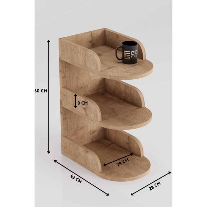 Yan Sehpa Çok Renkli 60x43 cm
