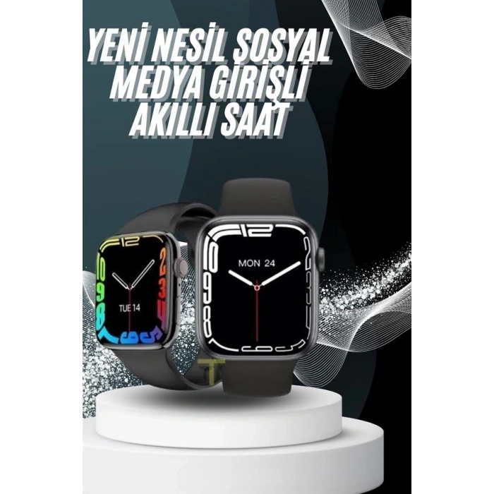 Yeni Model Akıllı Saat Dokunmatik Ekran Unisex Amoled Ekran 44 Mm