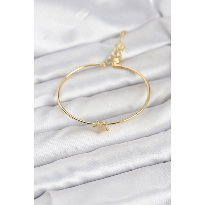 Yıldız Model Gold Renk Kadın Bileklik
