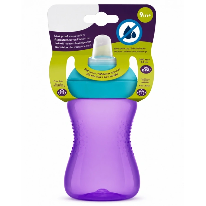 Yumuşak Uçlu Bardak 300 ml Mor