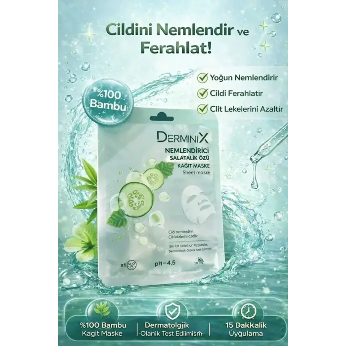 Yüz Bakım Kağıt Maske - Salatalık Özlü