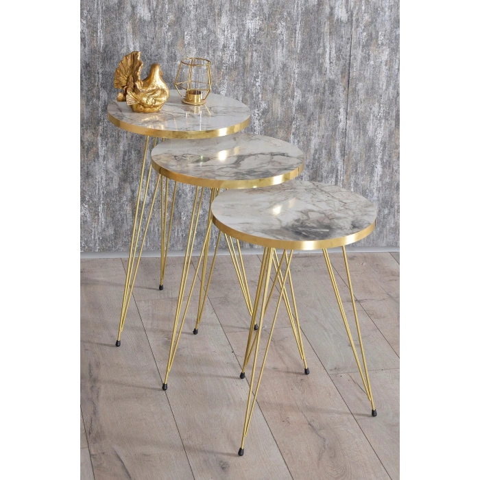 Zigon Sehpa Gold Efes Tel