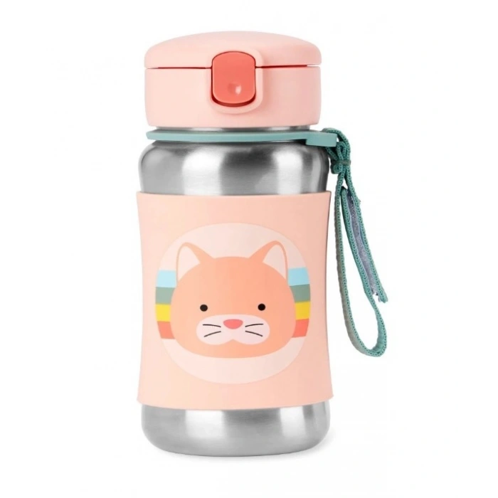 Zoo Pipetli Paslanmaz Çelik Suluk 350 ml Kedi