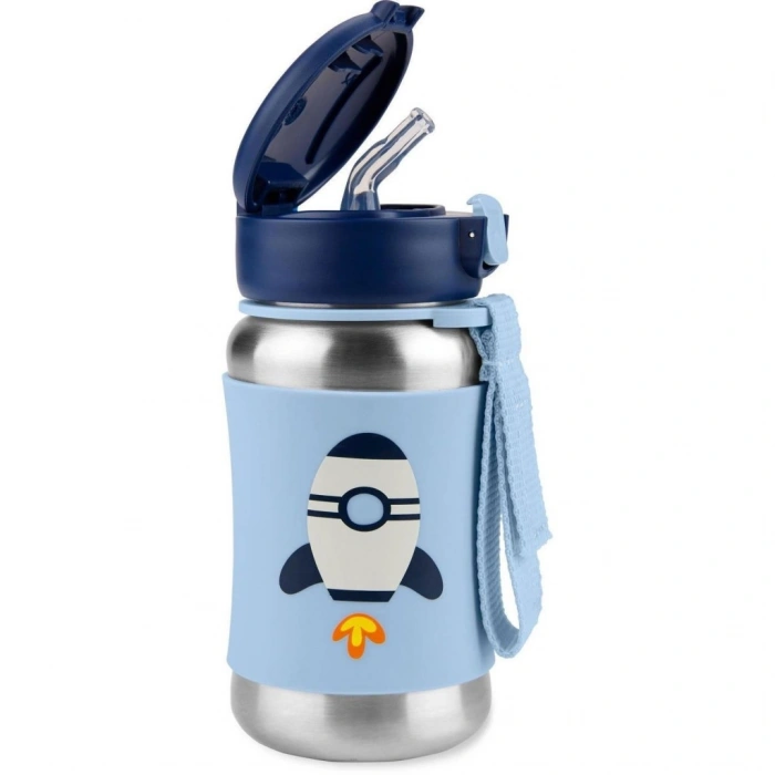 Zoo Pipetli Paslanmaz Çelik Suluk 350 ml Roket