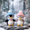 10028 ŞAPKALI PENGUEN PELUŞ 27CM