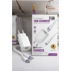 2.6A USB Sarj Adaptoru + Type-C Sarj Kablosu (EU)