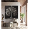 2li Eskitme Krom Ağaç Kanvas Tablo 60x120cm x2