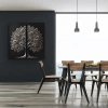 2li Eskitme Krom Ağaç Kanvas Tablo 60x120cm x2