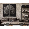 2li Eskitme Krom Ağaç Kanvas Tablo 60x120cm x2
