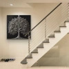 2li Eskitme Krom Ağaç Kanvas Tablo 60x120cm x2
