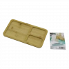 3 Bölmeli Dikdörtgen Bambu Servis Tepsisi 24.8x13.8x1.4 cm