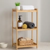 3 Katlı Çok Amaçlı Ahşap Bambu Raf Organizer 36x32x80 cm