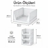 3 Katlı Portatif Kayar Raf Organizer - Çok Amaçlı
