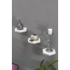 3lü Altıgen Duvar Rafı Beyaz