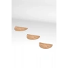 3lü Oval Duvar Rafı Ceviz 115 cm
